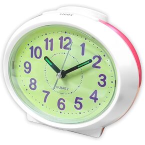 Analogue Talking Alarm Clock,Silent Alarm Clocks-Tells Clearly The Time and Date,Easy to Operate with Large Numbers on a Luminescent Background for Heavy Sleepers and Visually impaired Seniors