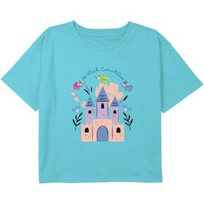 Disney Girls a Wish Come True Fairy Godmothers Boxy Crop Tee