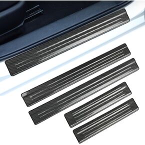 Stainless Steel Outer Door Sill Protector Cover for 2016-2021 Honda Civic 10th Generation Accessories Door Sill Guard Decorative Stickers for Honda Civic Carbon Fiber(2016-2021)