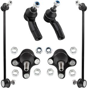 BOXI (Set of 6) Front Lower Ball Joints Sway Bar Links Tie Rod Ends fit for Audi A3 2006-2013 / for Beetle 2012-2017 / for Jetta 2006-2018 / for Passat 2012-2016 / ES80666 ES80667 K80478 K80663 K80662
