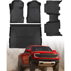 All Weather Floor mats & Trunk mat for Ford Bronco 2021 2022 2023 2024 (only for 4 Door).Rubber OEM Full Set car Floor mats Cargo Liner for Ford Bronco Accessories 2021-2024 Badlands Base