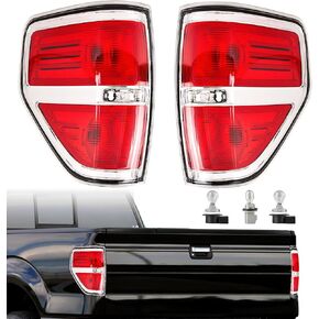 Tail Light Assembly Compatible with 2009-2014 Ford F150 F-150 Tail lights Rear Brake Lamp OE Replacement with Bulbs and Socket, Passenger and Driver Side