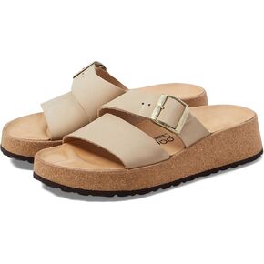 Birkenstock Women's Almina Nubuck Leather, Sandcastle, 9-9.5 US