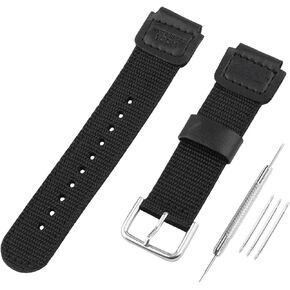18mm Nylon Watch strap Men's pin buckle compatible with Casio AE1200 1100 W-218H W-S210 SGW-300 400 F-108 MRW-200 AEQ-110 Outdoor Sports watch bands bracelet Wristband