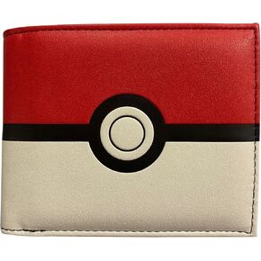 William Lamb Pokemon Faux Leather Wallet with Coin Compartment & Card and Note Slots, Black, Red, White, 13 X 9 X .7cm, Modern