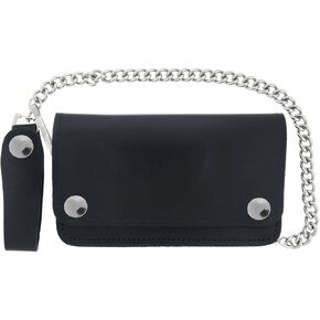 Hot Leathers (WLC1001 Black, 6" 5 Pocket Bi-Fold Wallet