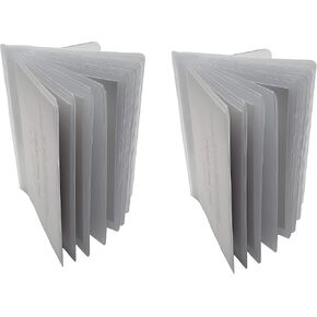 Pack of 2 Wallet Inserts Clear Plastic Vinyl Picture and Card Holder Trifold 12 Page