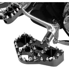 ​Goldfire Motorcycle Driver Floorboards Mini MX Style Footrest Boards Front Rear Foot Pegs for Harley Touring Road King Sportster 883 Dyna Softail(MINI Floorboards)
