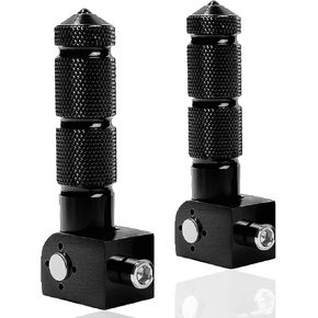 8mm Motorcycle Footpegs: M8 Folding Foot Pegs 90 Degree CNC Passenger Foot Pedal Universal for Bicycle Electric Motorbike Compatible with YAMAHA Honda Suzuki Kawasaki Ducati Aprilia