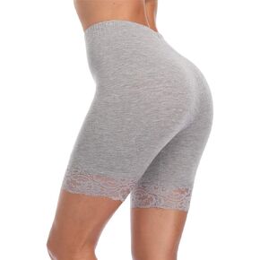 VOGUEMAX Women's Plus Size Short Leggings Stretchy Slip Shorts Mid Thigh Lightweight Pants