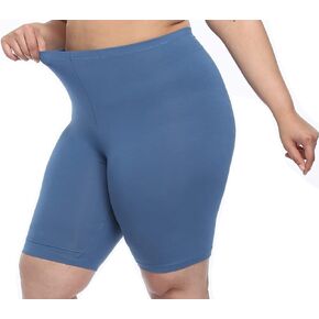 VOGUEMAX Women's Plus Size Short Leggings Stretchy Slip Shorts Mid Thigh Lightweight Pants in Kuwait