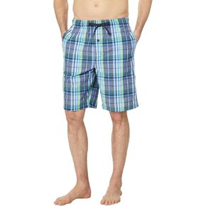 Tommy Bahama Cotton Seersucker Woven Jam - Shorts for Men - Cotton Fabric - Self-tie Drawstring - Hand Pockets Navy Plaid XL (40-42" Waist) One Size