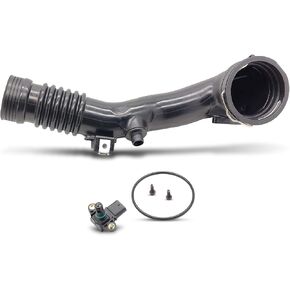 Air Turbo Induction Pipe Duct Hose w/Sensor Kit 13717609811 Compatible with BMW 2011-2017 535i 535i GT xDrive 640i 740i X5 X6 3.0L N55