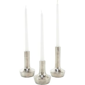 Deco 79 Glass Textured Bubble Candle Holder, Set of 3 3" W, 9" H, Multi Colored