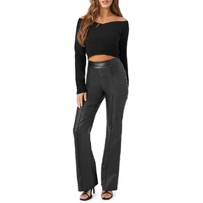 Forever 21 Women's Faux Leather Straight-Leg Pants