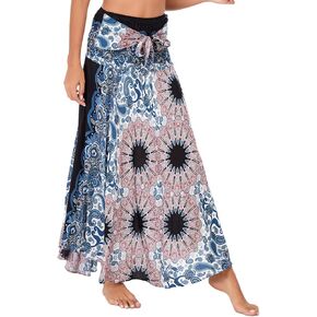 Womens Boho Skirt Long Skirts Hippie Clothes for Women with Tie