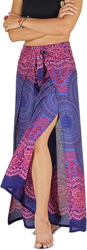 Your Cozy Women's Wide Leg Palazzo Pants for Yoga Lounge Hippie Harem Flowy Trousers Adjustable Waist Size 27-35 Inch. in Saudi Arabia