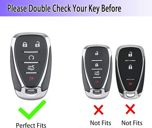 متوافق مع غطاء Chevy Key Fob، سلاسل المفاتيح الذهبية، لسيارة شيفروليه إكوينوكس ماليبو كروز تاهو كامارو ترافيرس بليزر فولت ملحقات بولت، 5 أزرار (أسود) in Kuwait