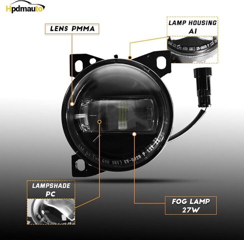 Fog Lights Assembly LED fit for Peterbilt 579(2013-2022) Peterbilt 587, Kenworth T660(2014-2021) Fog Lamp Driver and Passenger Side Semi Truck(Black) in Saudi Arabia