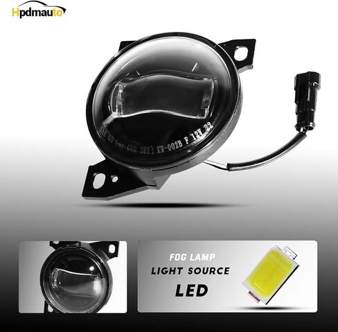 Fog Lights Assembly LED fit for Peterbilt 579(2013-2022) Peterbilt 587, Kenworth T660(2014-2021) Fog Lamp Driver and Passenger Side Semi Truck(Black) in Saudi Arabia