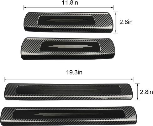 Stainless Steel Outer Door Sill Protector Cover Trim Accessories Interior Door Entry Guard Plate Decoration Sticker for XC90 Carbon Fiber (2016-2024) in Saudi Arabia