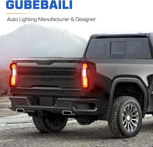 مصابيح خلفية LED مناسبة لسيارة Chevy Silverado 1500 2019-2023، Silverado 2500 HD 3500 HD 2020-2023، مجموعة الضوء الخلفي (عدسة دخان سوداء) in Kuwait