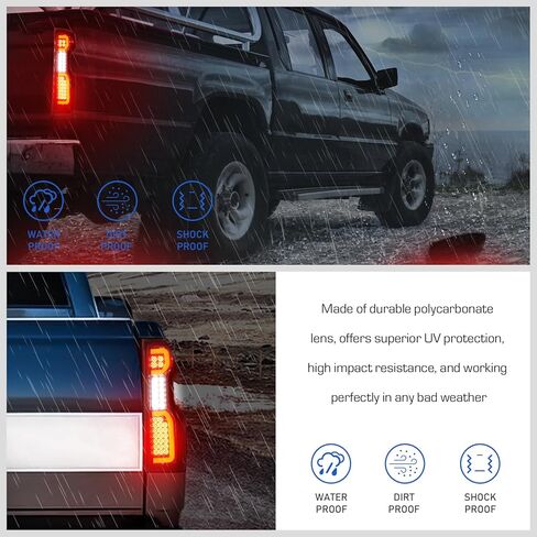 مصابيح خلفية LED مناسبة لسيارة Chevy Silverado 1500 2019-2023، Silverado 2500 HD 3500 HD 2020-2023، مجموعة الضوء الخلفي (عدسة دخان سوداء) in Kuwait