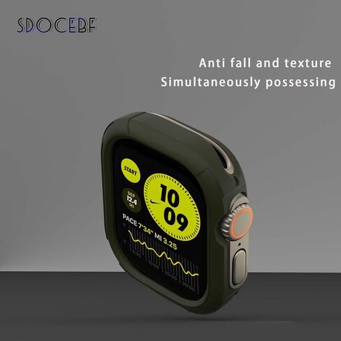 Bumper Case for Apple Watch Series Ultra 2 Ultra 49mm, Ultra Thin Soft TPU Shockproof Case Cover Bumper Protector for iWatch Accessories (No Screen Protector) 49mm in Saudi Arabia