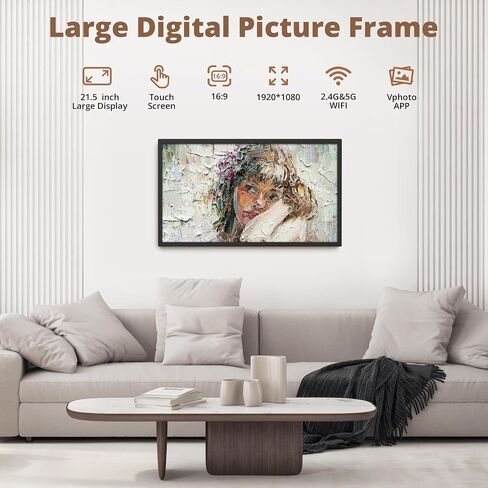 إطار صورة رقمي WIFI مقاس 10.1 بوصة من Dragon Touch - شاشة عرض رقمية لإطار الصور الرقمية بدقة 1280*800 HD IPS تعمل باللمس، تدوير تلقائي، مشاركة الصور/مقاطع الفيديو على الفور عبر تطبيق مجاني، أفضل الهدايا لعيد الميلاد، الزفاف، الأم in Saudi Arabia