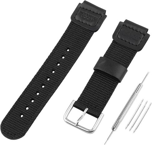 18mm Nylon Watch strap Men's pin buckle compatible with Casio AE1200 1100 W-218H W-S210 SGW-300 400 F-108 MRW-200 AEQ-110 Outdoor Sports watch bands bracelet Wristband in Saudi Arabia