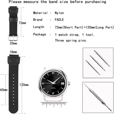 18mm Nylon Watch strap Men's pin buckle compatible with Casio AE1200 1100 W-218H W-S210 SGW-300 400 F-108 MRW-200 AEQ-110 Outdoor Sports watch bands bracelet Wristband in Saudi Arabia