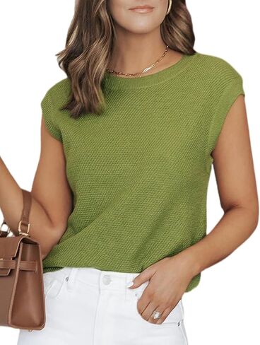 CiCiBird Women Summer Cap Sleeve Sweaters Knit Crew Neck Pullover Tank Tops 2025 Casual Trendy Shirt in Saudi Arabia