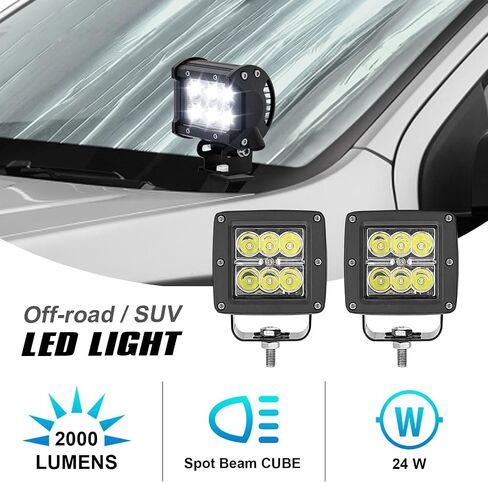 WeiSen 24W LED Work Lights & Ditch Light Mount Brackets Wiring Kit Compatible with Toyota Tacoma 2016-2023 in Saudi Arabia