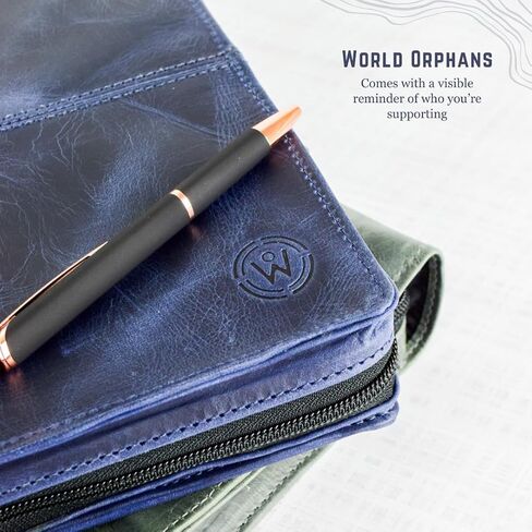 Full Grain, Natural Leather Bible Cover/Case with Zipper - Handmade in Saudi Arabia