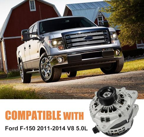 المولد الجديد AND0577 متوافق مع Ford F-150 F150 V8 5.0L، 2011 2012 2013 2014 #Replace 1042106270، 104210-6270، 1042106660 (12V 220A) in Kuwait