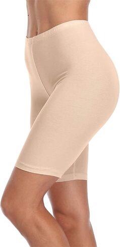 VOGUEMAX Women's Plus Size Short Leggings Stretchy Slip Shorts Mid Thigh Lightweight Pants in Saudi Arabia
