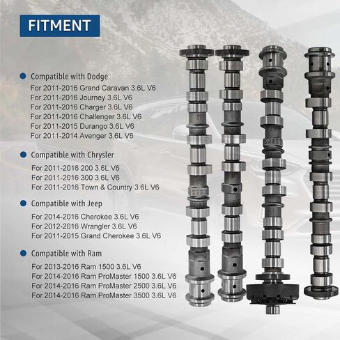 3.6 عمود الحدبات الروك رافع عدة متوافق مع دودج دورانجو تشارجر المنتقم لسيارة جيب جراند شيروكي رانجلر لكرايسلر 200 300 2011-2016 3.6L V6 Pentastar استبدال 5184377AG in Kuwait