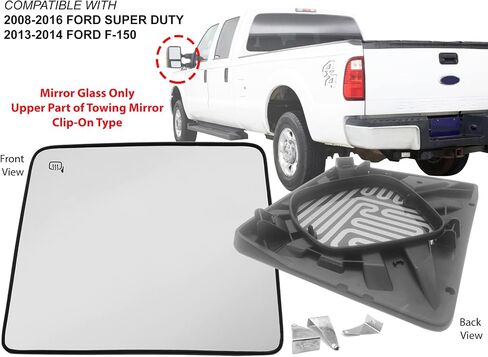 بديل APA لزجاج مرآة السحب العلوي الساخن 2013 2014 F150 2008-2016 Super Duty F250 F350 450 550 الجانب الأيمن للركاب TO1325150 7C3Z17K707F DL3Z17K707A in Kuwait