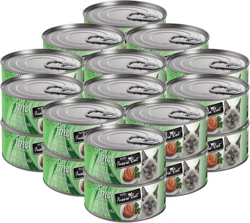 Fussie Cat Fine Dining Pate Oceanfish with Salmon Entrée Wet cat Food, 2.82oz can, case of 24 in Saudi Arabia