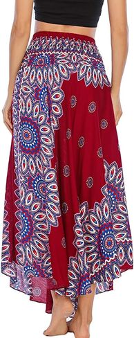 Womens Boho Skirt Long Skirts Hippie Clothes for Women with Tie in Kuwait