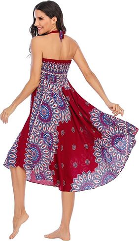 Womens Boho Skirt Long Skirts Hippie Clothes for Women with Tie in Kuwait