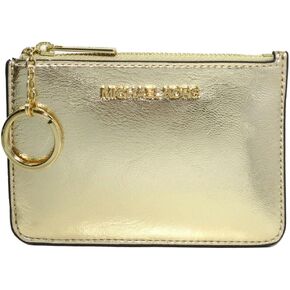 Michael Kors Women's Jet Set Travel Small Top Zip Coin Pouch With ID Keychain (Pale Gold), 35h3gtvp1m in Kuwait