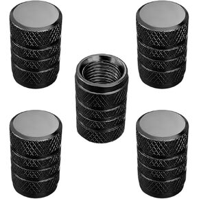 5 PCS Car Tire Valve Stem Caps, Anti-Corrosion Aluminum Alloy Tyre Air Valve Caps, Leak-Proof Tires Air Caps Cover for Auto SUV Truck Motorcycle Bike, Car Accessories (Orange)