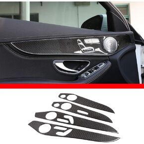 YIWANG Carbon Fiber For Mercedes Benz GLC C Class W205 X253 2014-2020 Door Molding Panel Cover (Without Seat heating)