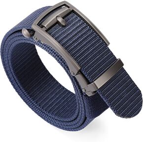 SENDEFN Nylon Ratchet Belts for Men, Golf Web Belt with Automatic Adjustable Buckle Casual Jeans