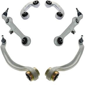 TRQ Front Suspension Kit Control Arm with Ball Joint Sway Bar Stabilizer Link Compatible with 2003-2009 Audi A4 A4 Quattro