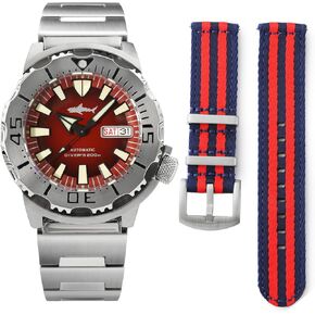 Heimdallr NH36A Automatic Watches 200M Dive Watch Sapphire Crystal Mens Watch Luminous Wristwatch with Fast Release Nylon Watch Band