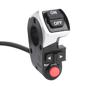 Joyzan Electric Bike Handlebar Switch, Ebike Spotlight Headlight On Off Toggle Push Button Scooter Universal Waterproof Control Tuning Horn Signal Light Electrombile ATV Motorbike Electrical 22.5mm