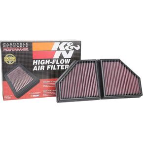 K&N Engine Air Filter: Increase Power & Acceleration, Washable, Premium, Replacement Car Air Filter: Compatible with 2016-2019 BMW (750i, M550i xDrive, Alpina B7, 750i xDrive), 33-5086