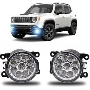 Fog Light Lamp 3.5 Inch Pair For 2015-2018 Jeep Renegade Clear Lens Bumper Replacement,45W,6000k,pack of 2